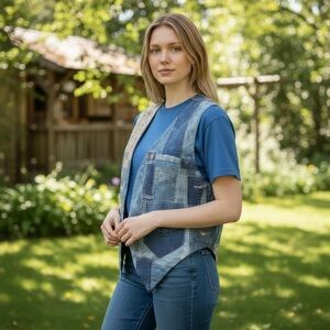 Vintage Reversible Cottagecore Teddy Bear Vest